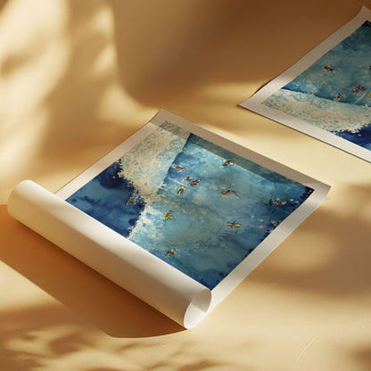 Above The Set watercolour surf painting by Rebekah Steen, unframed print