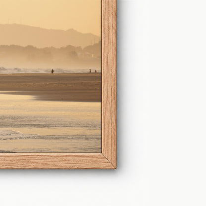 Close-up of the framed Praia da Vila, Brazil sunset surf photography print by Douglas Schneiders