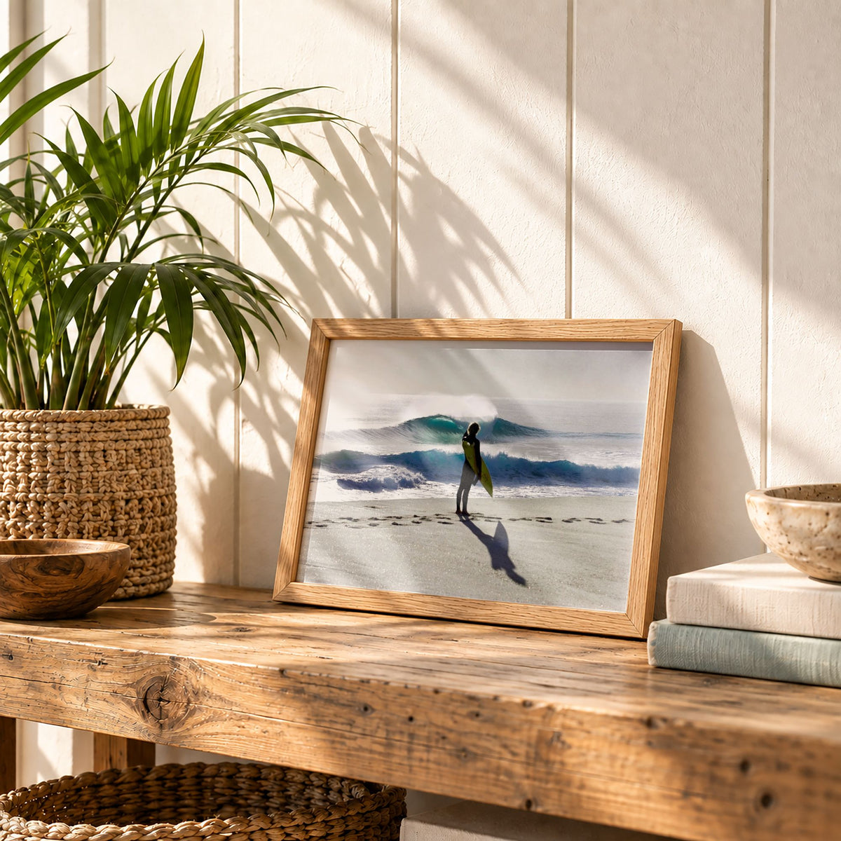A5 Heaven on a Stick surf photography print by Sean Davey, framed