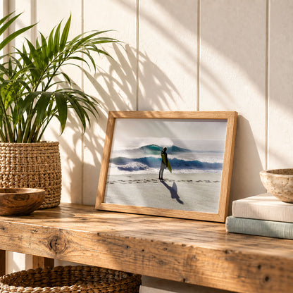 A5 Heaven on a Stick surf photography print by Sean Davey, framed