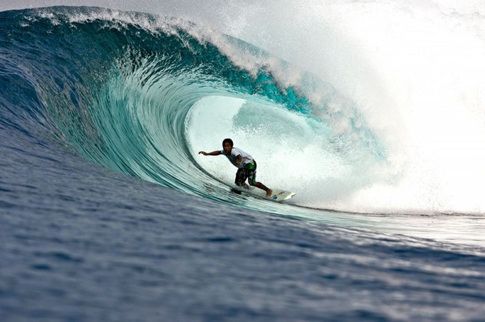 Surfing in Indonesia, photographed by Jason Childs