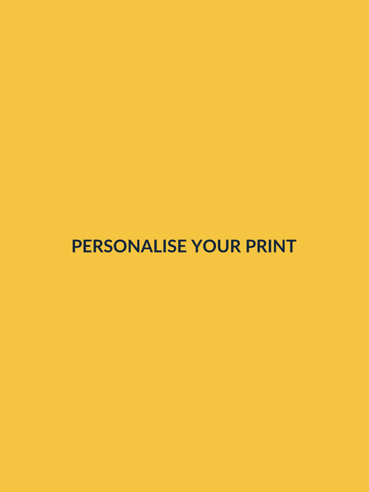 personalised surf print with custom text — add personalisation to any QUIVER print